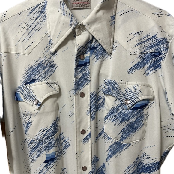 Vintage H Bar C Men’s Western Permanent Press Long Tail Shirt - Picture 7 of 12